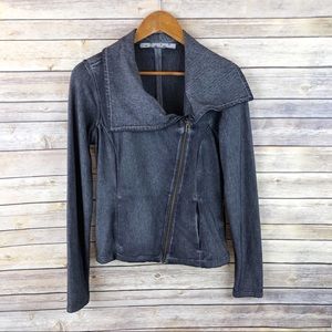 Athleta City Limits Stone Wash Moto Jacket Size S